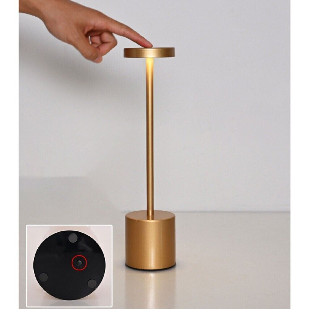 "Touch Dimmable LED Table Lamp with Rechargeable Battery - Indoor/Outdoor USB Lighting"