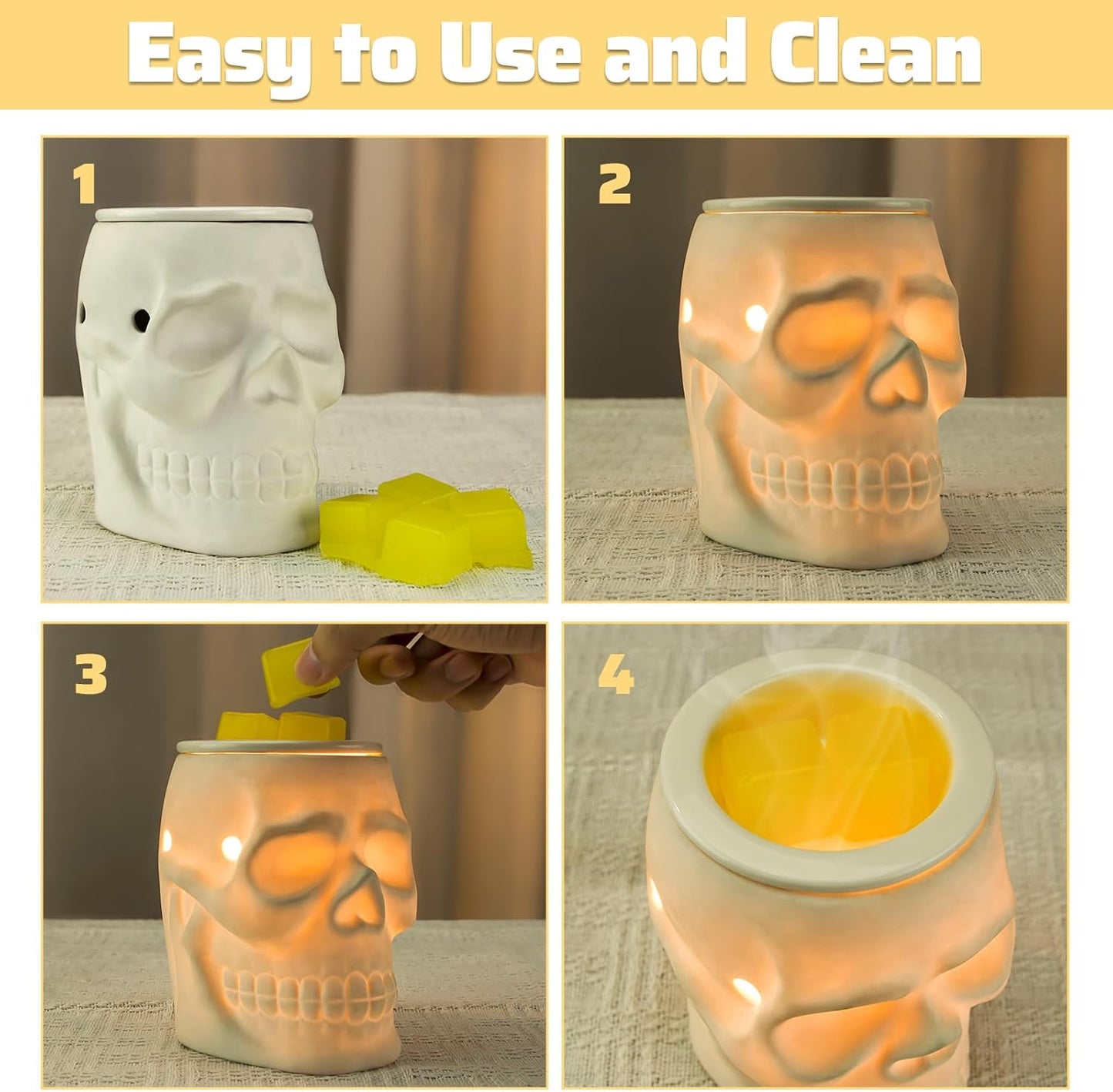 Resurgent Skull Ceramic Electric Wax Warmer - Halloween Collection