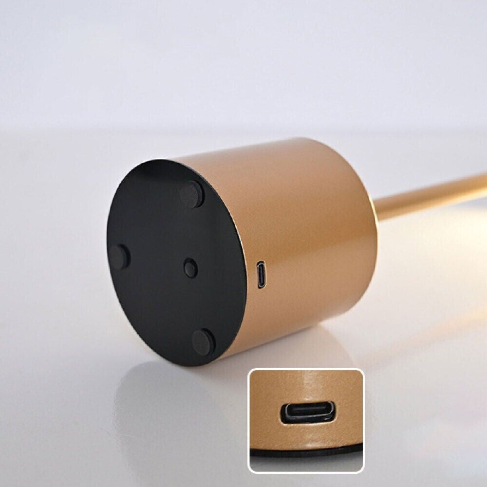 "Touch Dimmable LED Table Lamp with Rechargeable Battery - Indoor/Outdoor USB Lighting"