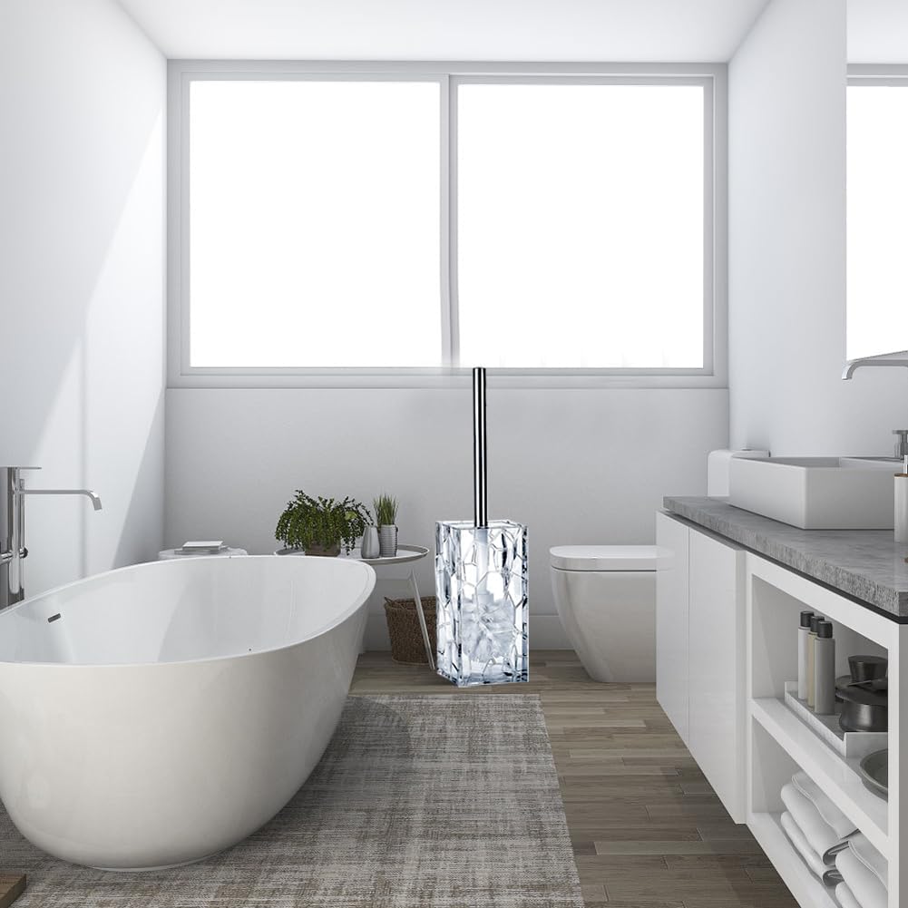 Elegant 5-Piece Clear Acrylic Bathroom Accessory Set for Stylish Bathroom Decor and Housewarming Gift