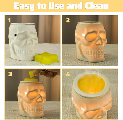 Resurgent Skull Ceramic Electric Wax Warmer - Halloween Collection